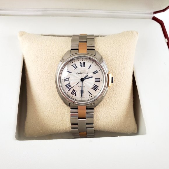 Cartier Accessories - Sold on our website Cartier Clé De Stainless Steel Gold 31mm Automatic Watch